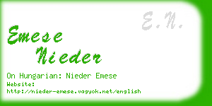 emese nieder business card